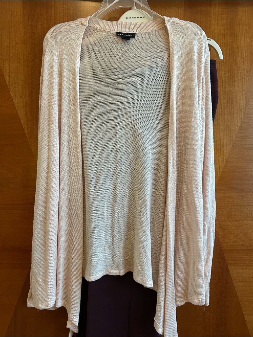 Metaphor . Light Pink Open-Front Women’s Cardigan Sweater